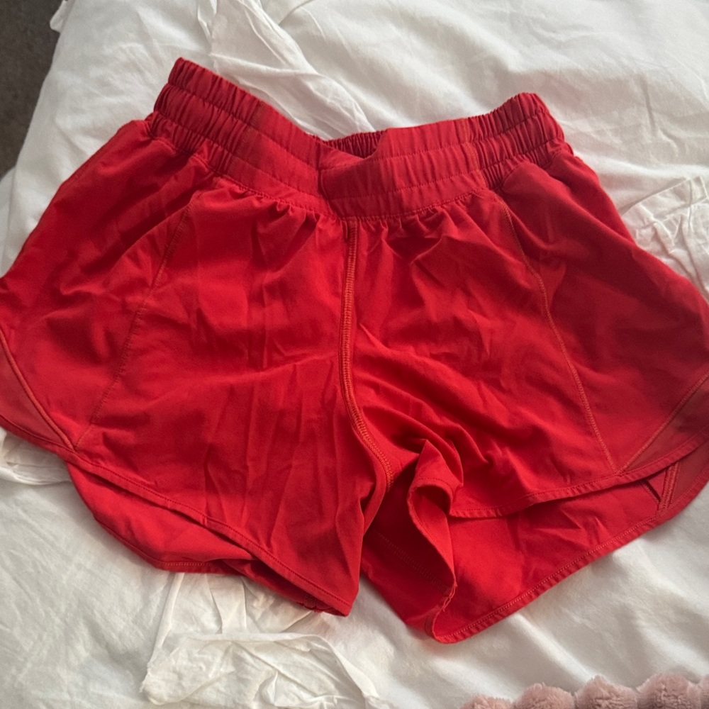 lululemon athletica Vibrant Red Athletic Shorts
